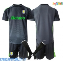 Camisa de time de futebol Aston Villa Goleiro Replicas 1º Equipamento Infantil 2025-26 Manga Curta (+ Calças curtas)